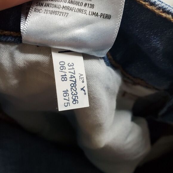 American Eagle Jeans Womens 2 High Rise Jeggings Distressed Ripped Light Wash - Picture 11 of 11